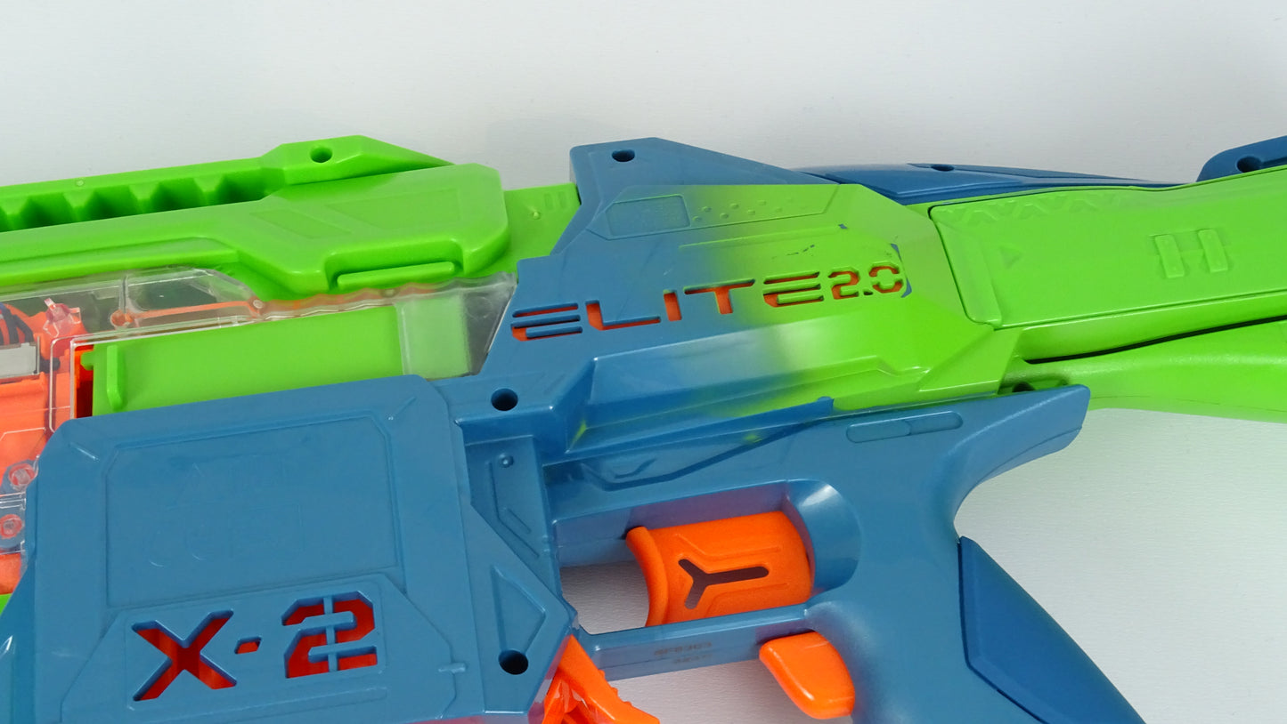 NERF Elite 2.0 Double Punch – Dual-Barrel Motorized Blaster for Maximum Firepower